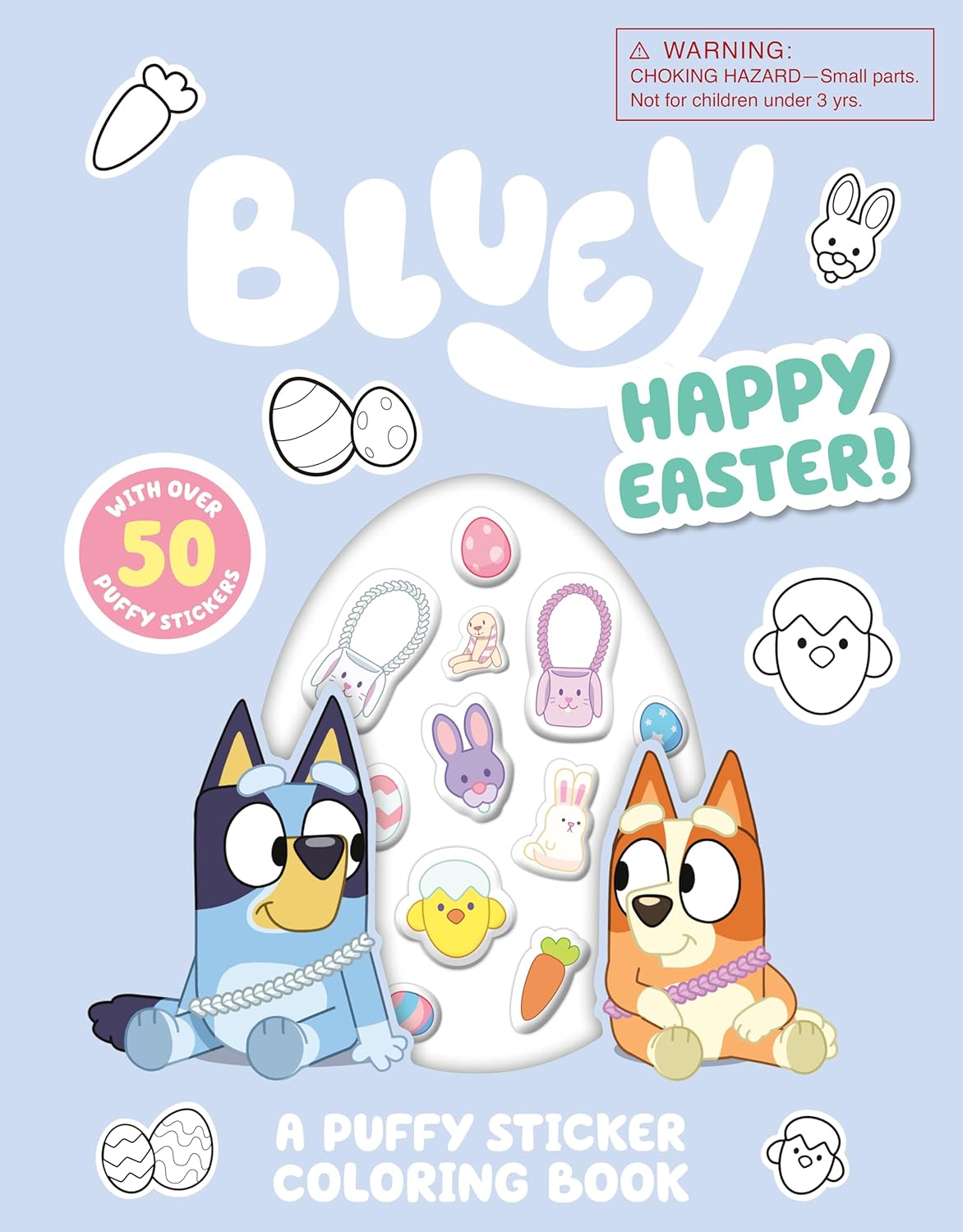 Bluey: Happy Easter! a Puffy Sticker Coloring Book: With Over 50 Puffy Stickers