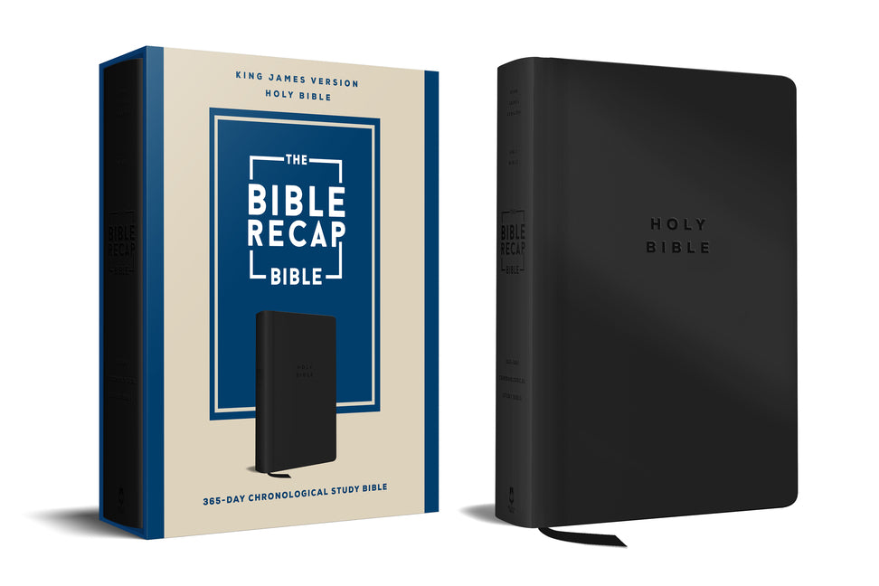 The Bible Recap 365-Day Chronological Study Bible: King James Version--Imitation Leather, Black