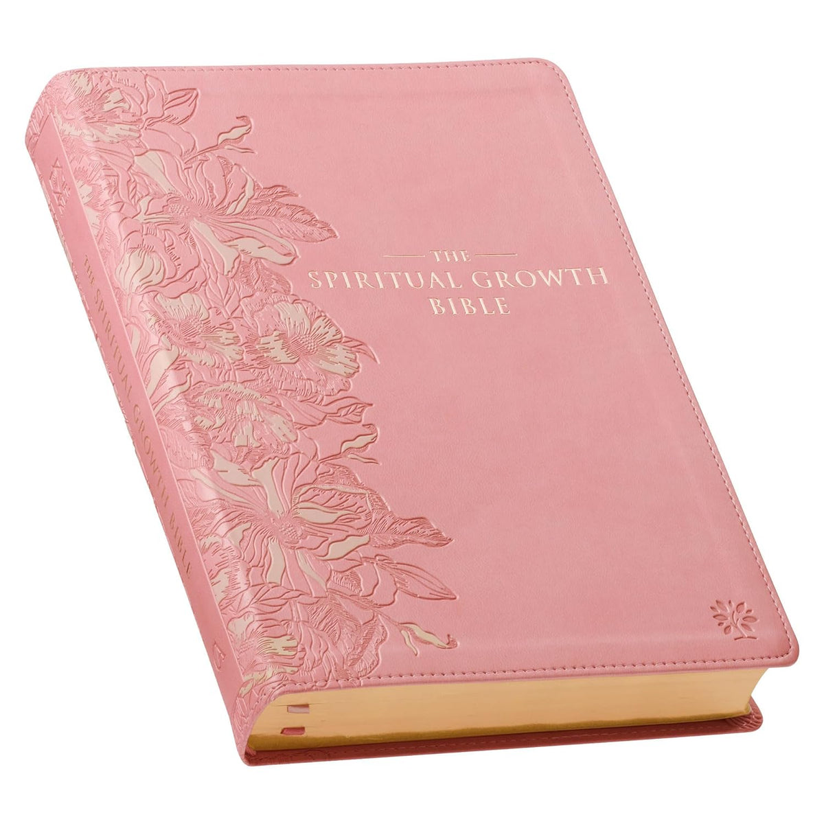 The Spiritual Growth Bible, Study Bible, NLT - New Living Translation Holy Bible, Faux Leather, Pink