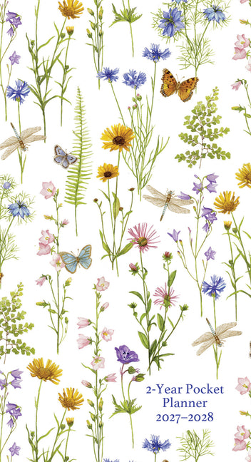 2027-28 Wildflower Garden 2-Year Pocket Planner (24-Month Calendar)