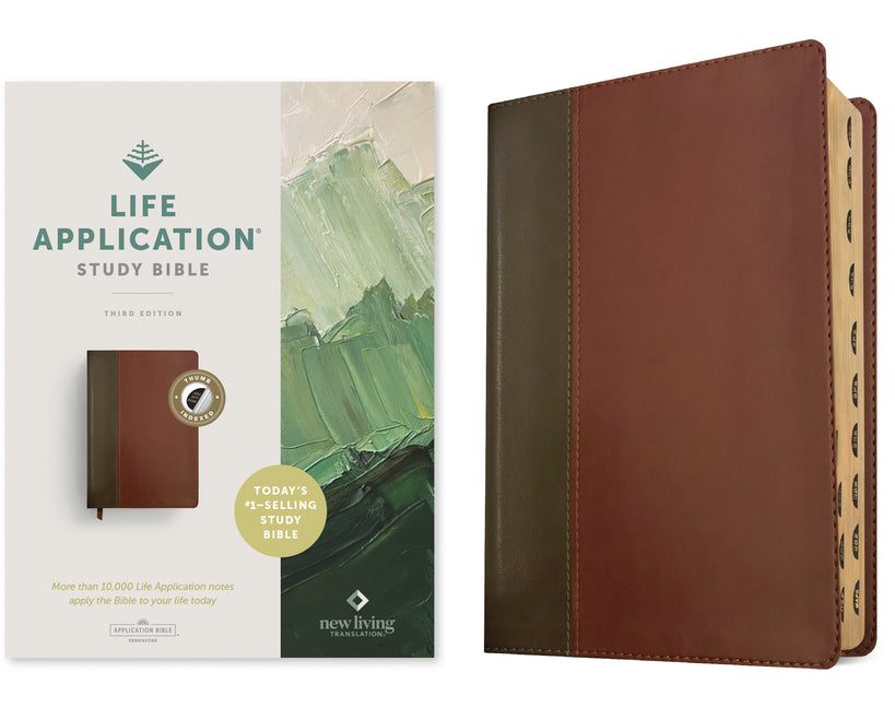NLT Life Application Study Bible, Third Edition (Red Letter, Leatherlike, Brown/Tan, Indexed)