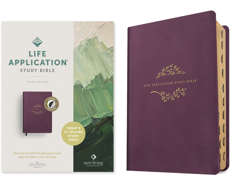 NLT Life Application Study Bible, Third Edition (Leatherlike, Purple, Indexed, Red Letter)