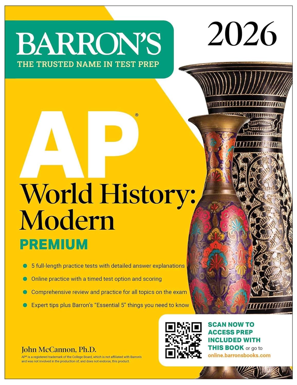 AP World History: Modern Premium, 2026: Prep Book with 5 Practice Tests + Comprehensive Review + Online Practice