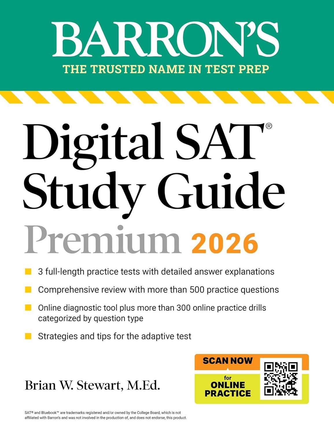 Digital SAT Study Guide Premium, 2026: 3 Practice Tests + Comprehensive Review + Online Practice