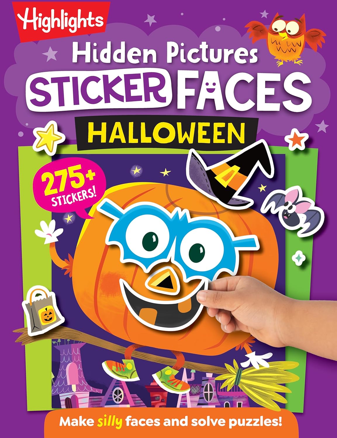 Hidden Pictures Sticker Faces: Halloween: Halloween Crafts Activity Book with Pumpkin Faces and Over 200 Silly Make-A-Face Stickers, Halloween Gift fo