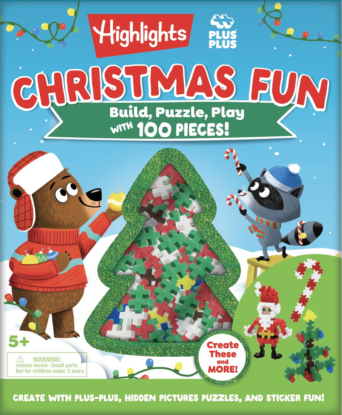 Christmas Puzzle and Play: Build with 100 Pieces!