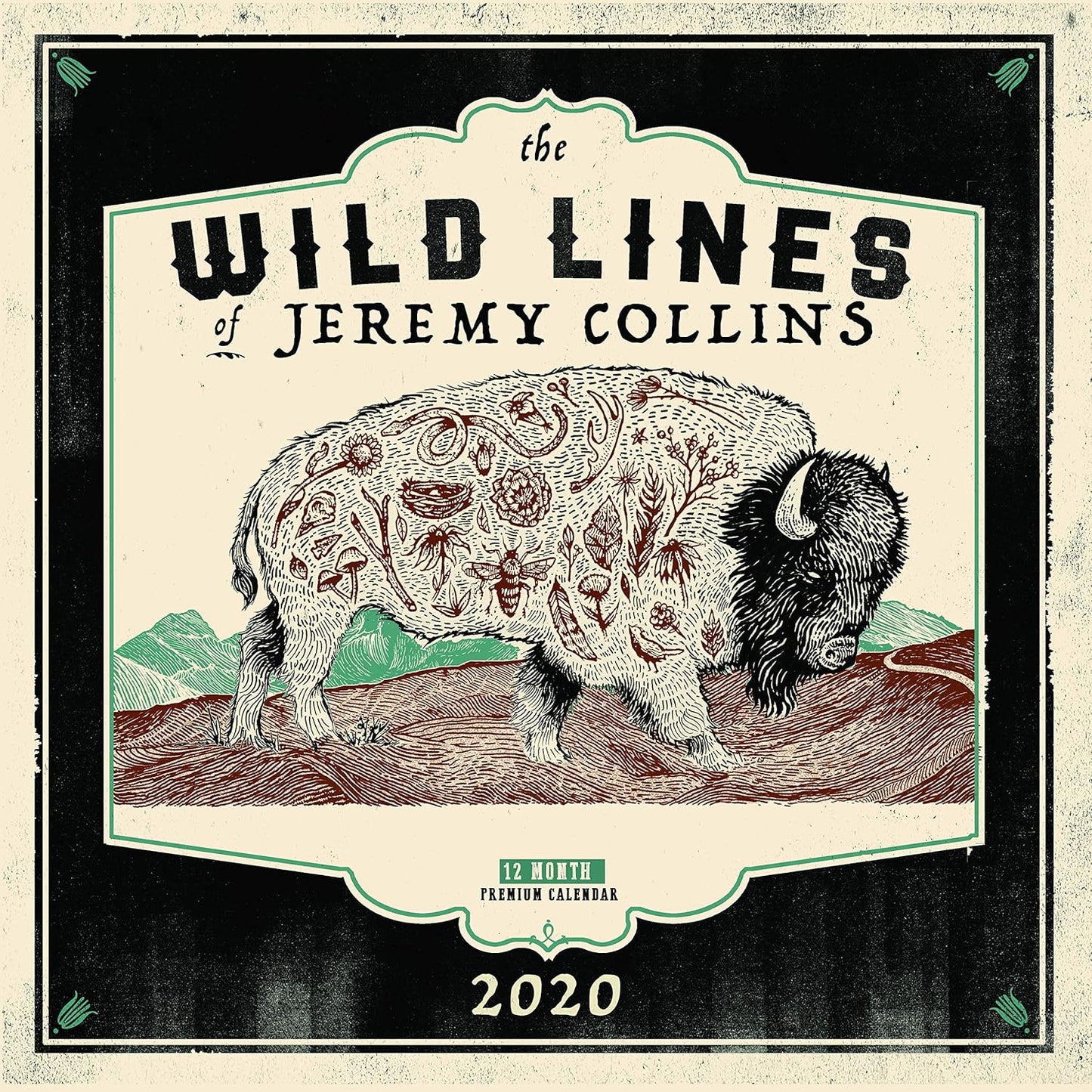 Wild Lines of Jeremy Collins: 2020 Wall Calendar