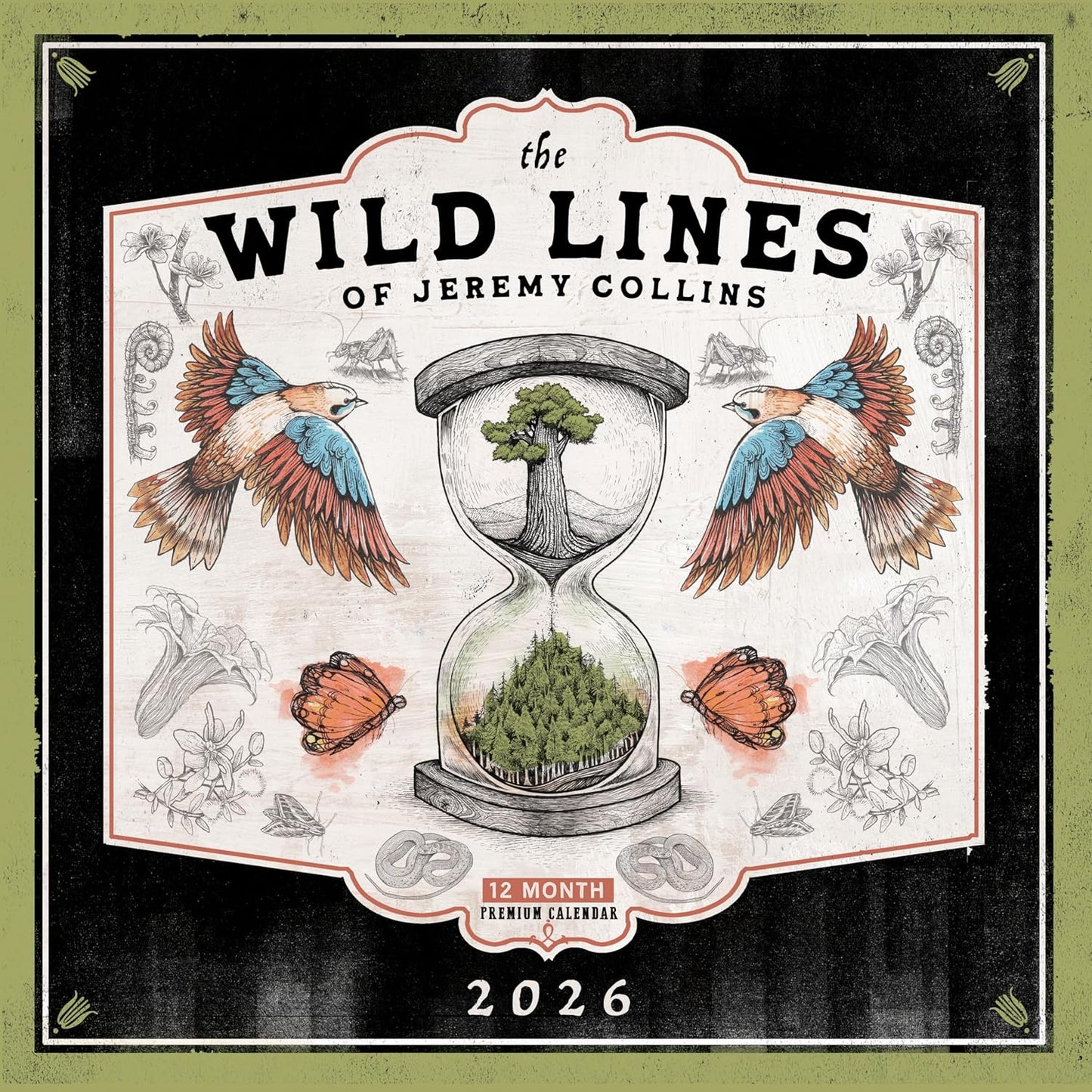 Wild Lines of Jeremy Collins 2026: 12-Month Wall Calendar
