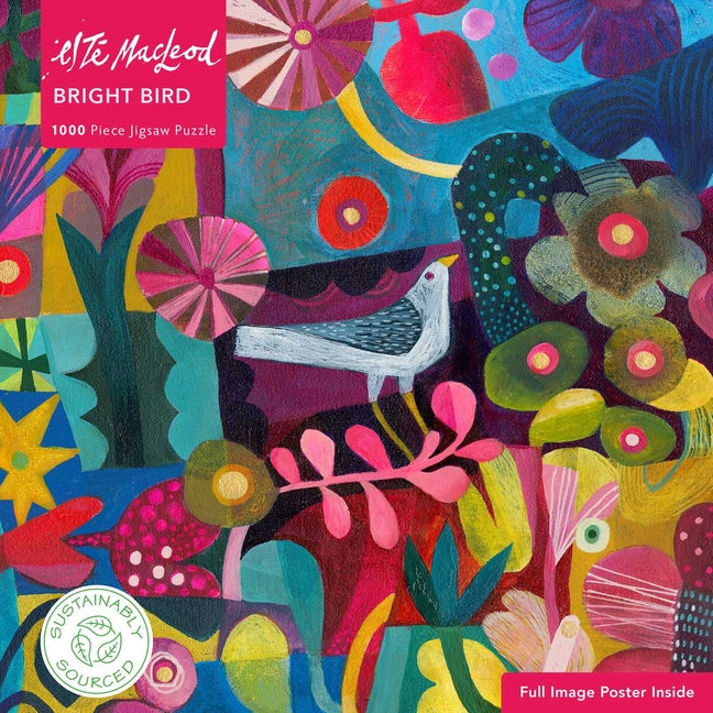 Adult Sustainable Jigsaw Puzzle Este Macleod: Bright Bird: 1000-Pieces. Ethical, Sustainable, Earth-Friendly