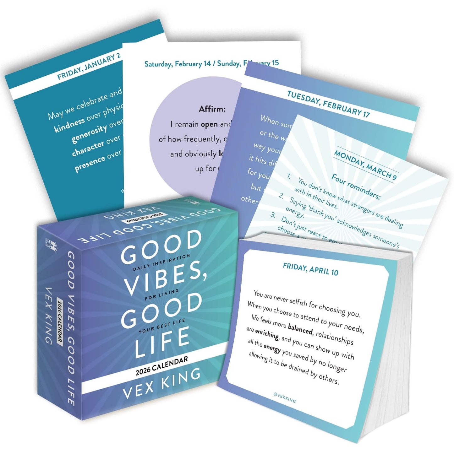 Good Vibes, Good Life Calendar 2026: Daily Inspiration for Living Your Best Life