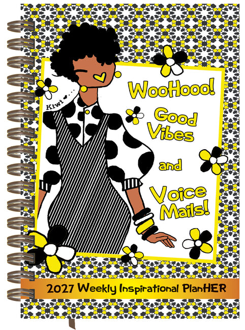 Shades of Color Good Vibes and Voice Mails! 2027 Weekly Inspirational Planner