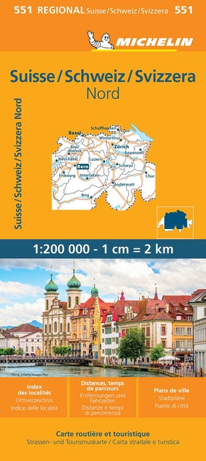 Michelin Switzerland: North Map 551