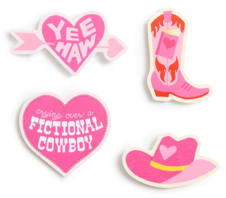 Fictional Cowboy Stickers - Sticker Set of 4