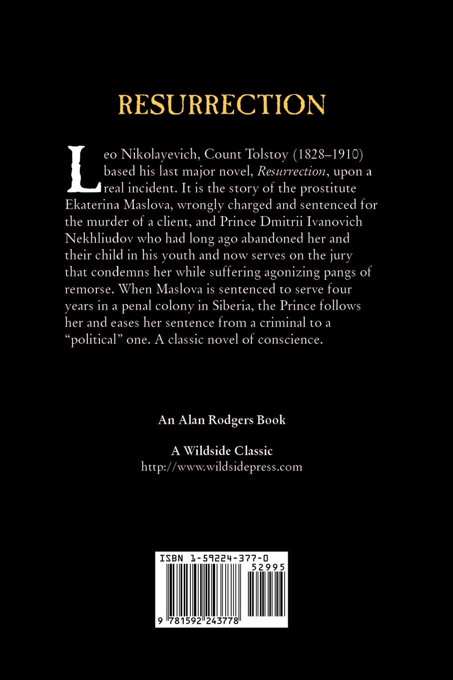 Resurrection by Leo Tolstoy, Fiction, Classics, Literary