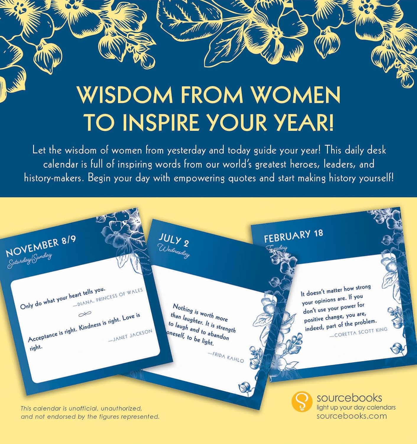 2025 Great Quotes From Great Women Boxed Calendar: 365 Days of Inspiration from Women Who Shaped the World (Daily Desk Gift for Her)