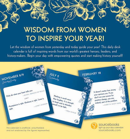 2025 Great Quotes From Great Women Boxed Calendar: 365 Days of Inspiration from Women Who Shaped the World (Daily Desk Gift for Her)