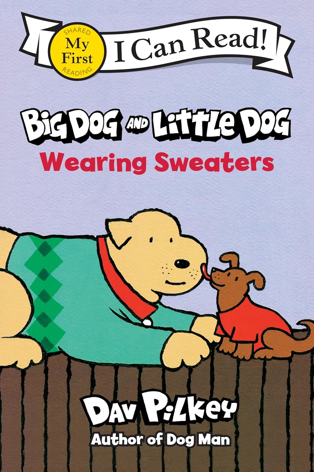 Big Dog and Little Dog Wearing Sweaters