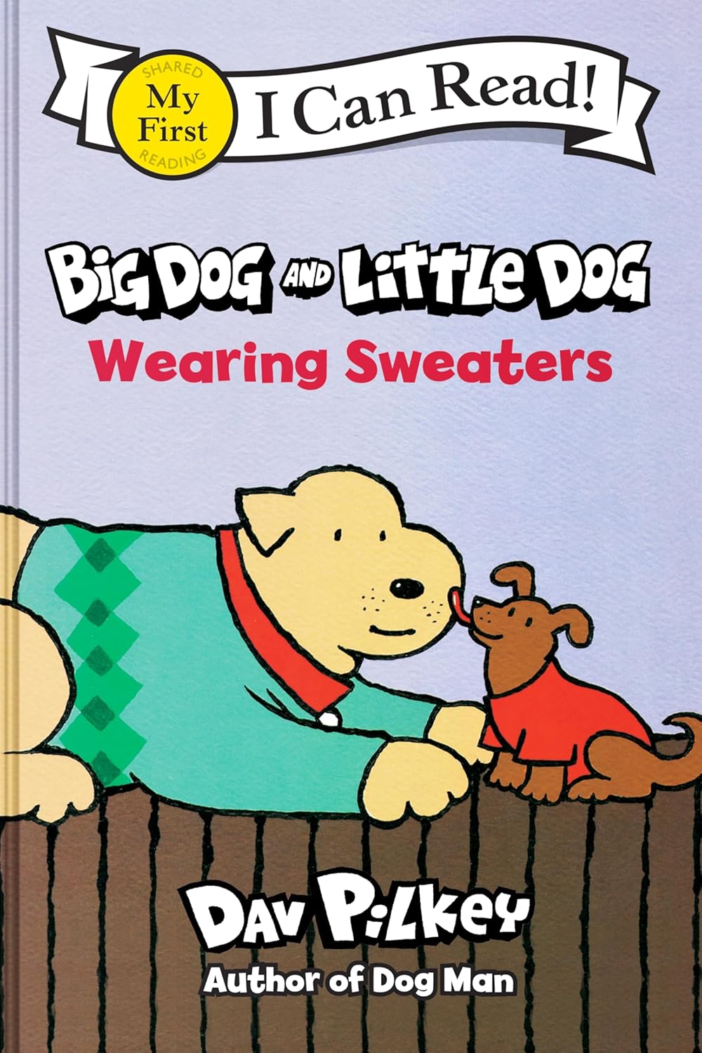 Big Dog and Little Dog Wearing Sweaters