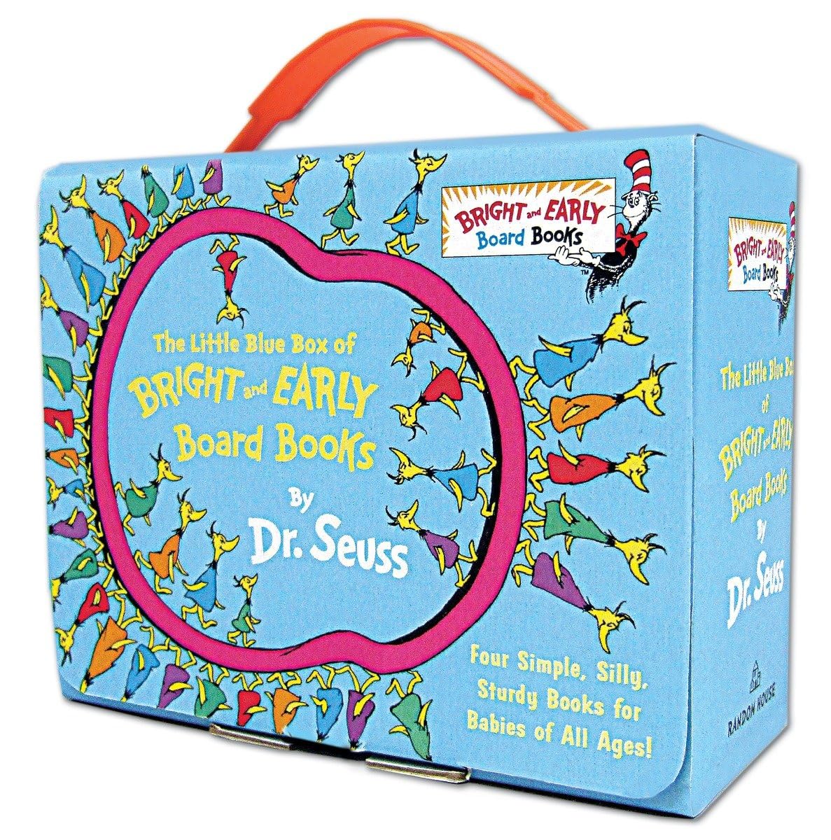 The Little Blue Boxed Set of 4 Bright and Early Board Books: Hop on Pop; Oh, the Thinks You Can Think!; Ten Apples Up on Top!; The Shape of Me and Other S