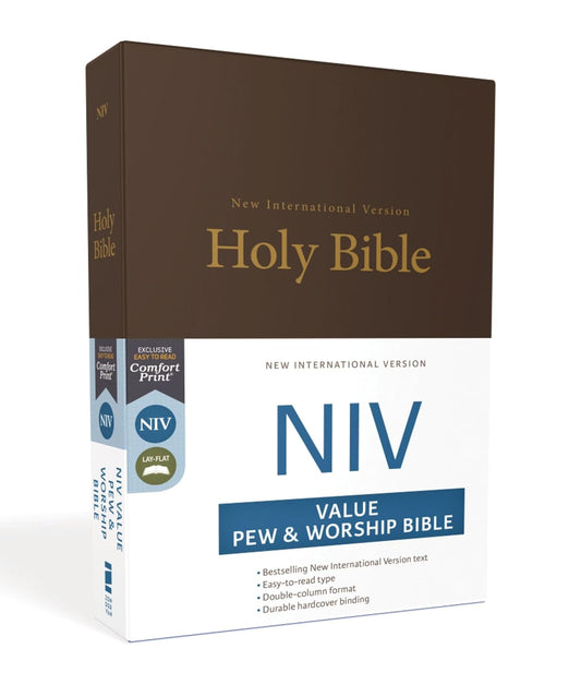 NIV, Value Pew and Worship Bible, Hardcover, Brown (Special)