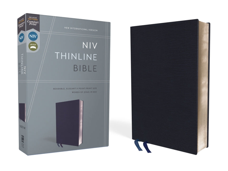 NIV, Thinline Bible, Bonded Leather, Navy, Red Letter Edition (Special)