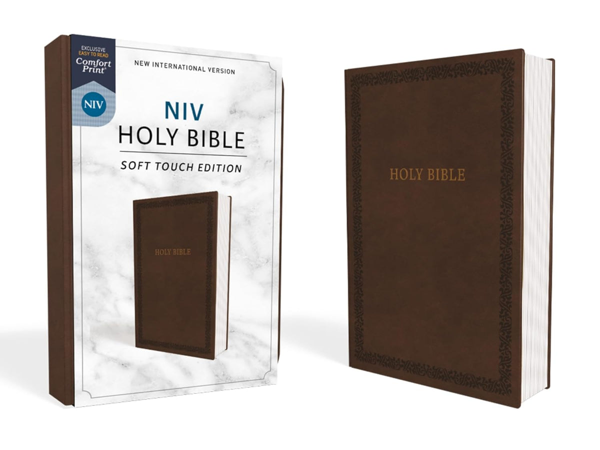 NIV, Holy Bible, Soft Touch Edition, Imitation Leather, Brown, Comfort Print