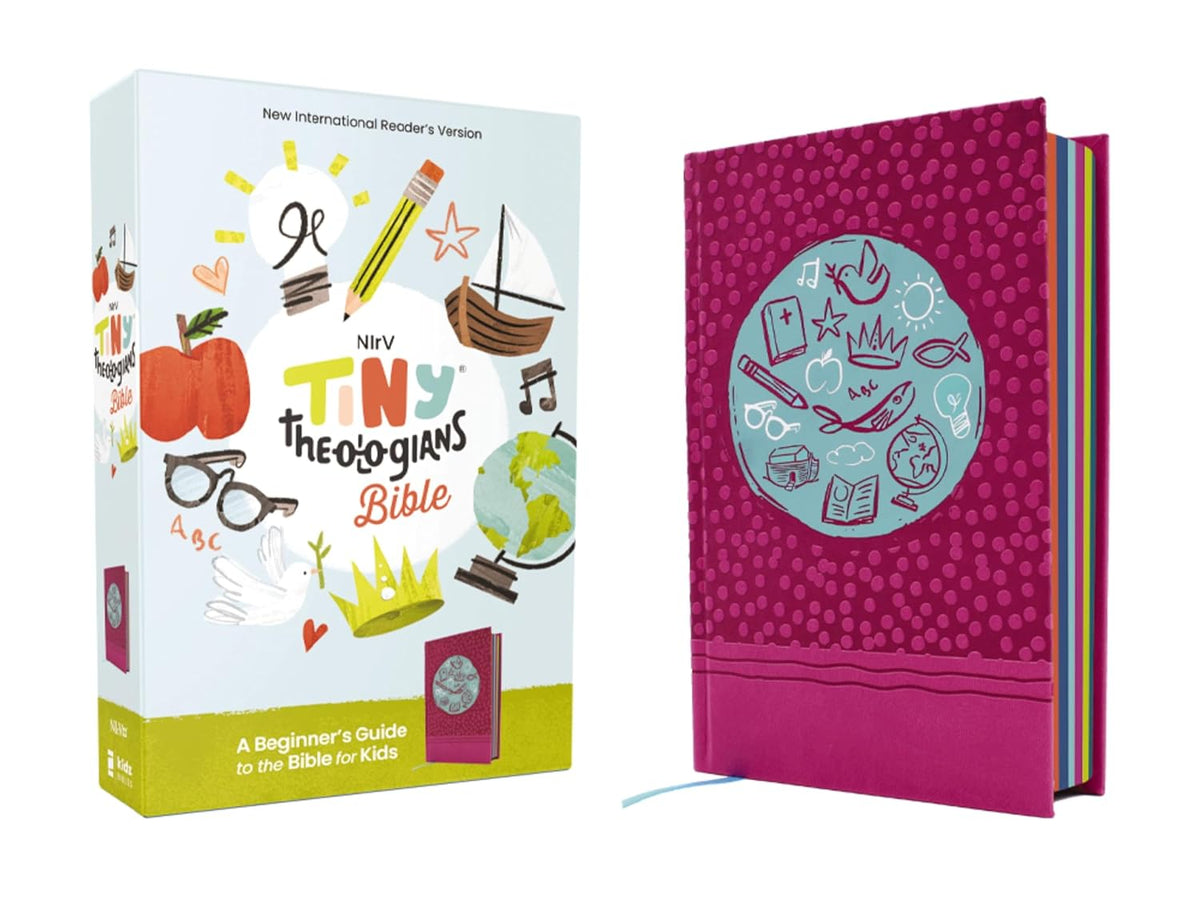 Nirv, Tiny Theologians Bible, Leathersoft Over Board, Pink, Comfort Print: A Beginner's Guide to the Bible - For Kids