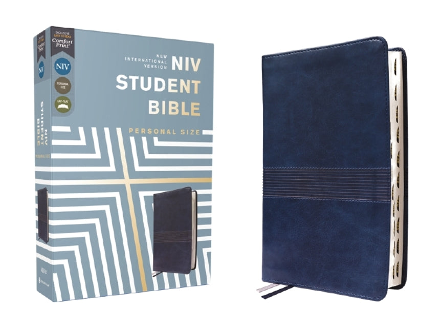 Niv, Student Bible, Personal Size, Leathersoft, Navy, Thumb Indexed, Comfort Print