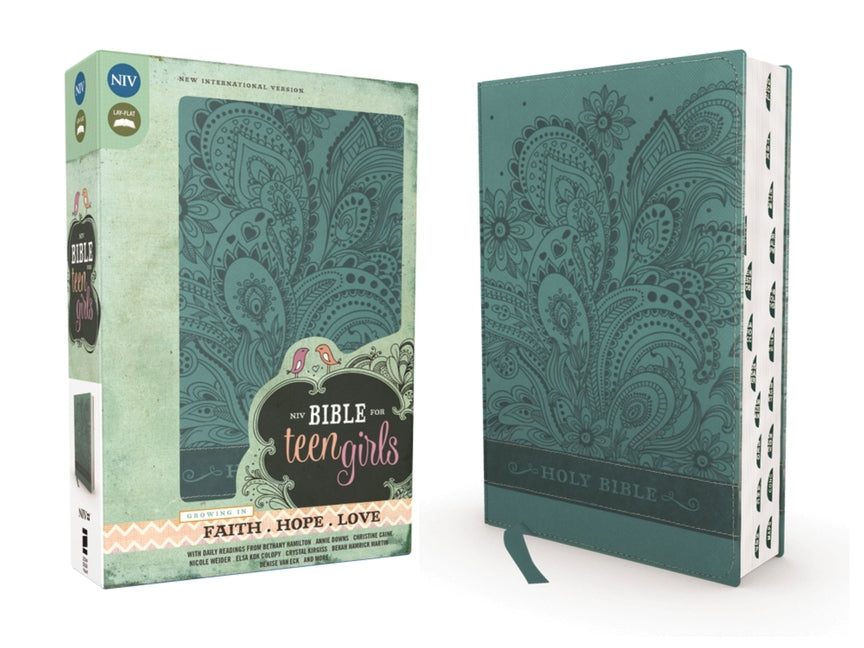 Niv, Bible for Teen Girls, Leathersoft, Blue, Thumb Indexed Tabs: Growing in Faith, Hope, and Love - The Perfect Christian Faith Gift for Your Teenage