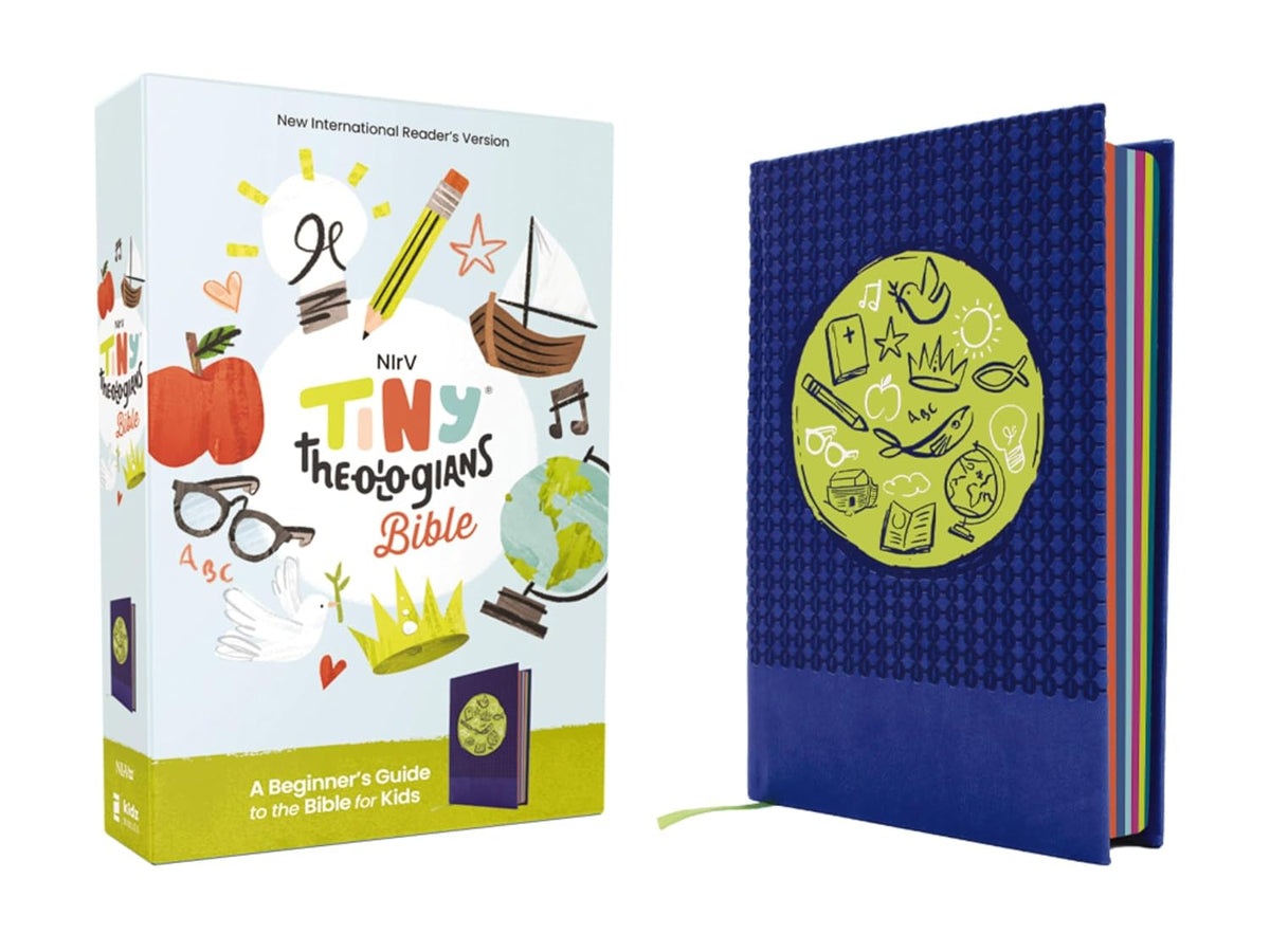 Nirv, Tiny Theologians Bible, Leathersoft Over Board, Blue, Comfort Print: A Beginner's Guide to the Bible - For Kids