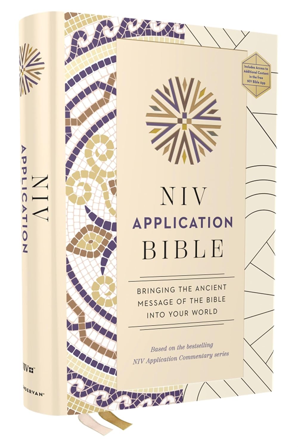 NIV Application Bible, Hardcover, Multi-Cream, Red Letter, Comfort Print: Bringing the Ancient Message of the Bible Into Your World