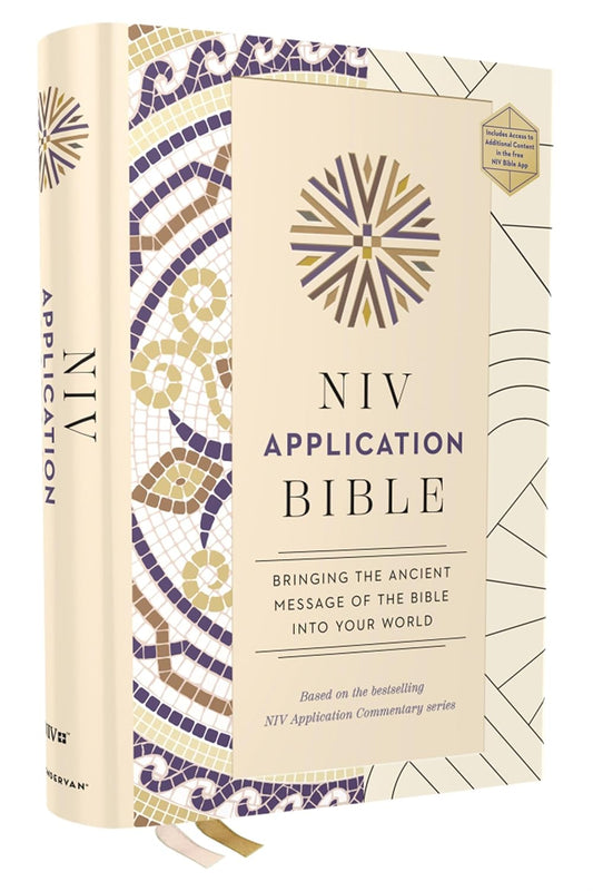 NIV Application Bible, Hardcover, Multi-Cream, Red Letter, Comfort Print: Bringing the Ancient Message of the Bible Into Your World