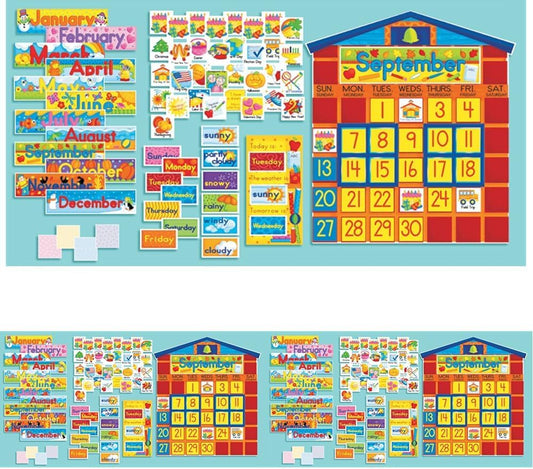 All-In-One Schoolhouse Calendar Bulletin Board: School House Calendar