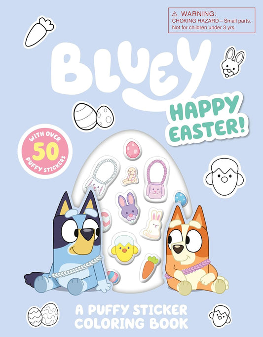 Bluey: Happy Easter! a Puffy Sticker Coloring Book: With Over 50 Puffy Stickers