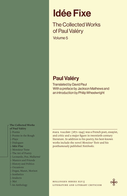 Idee Fixe: The Collected Works of Paul Valery, Volume 5