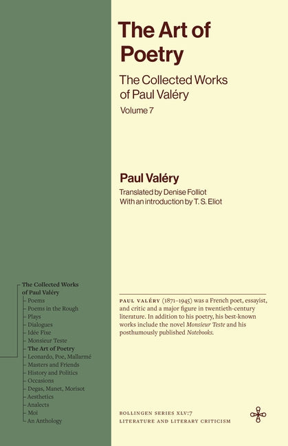 The Art of Poetry: The Collected Works of Paul Valery, Volume 7