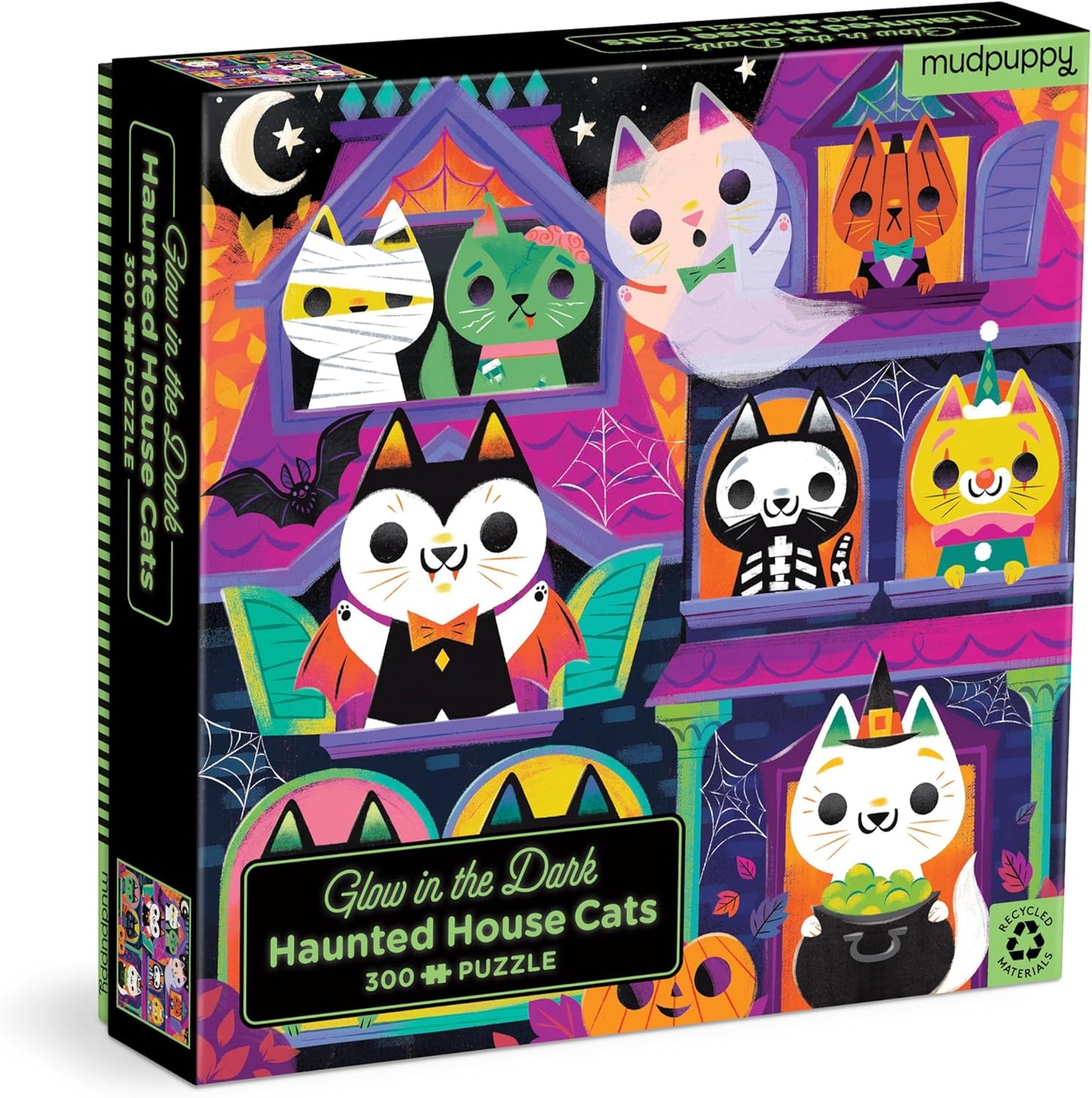 Haunted House Cats 300 Piece Glow in the Dark Puzzle