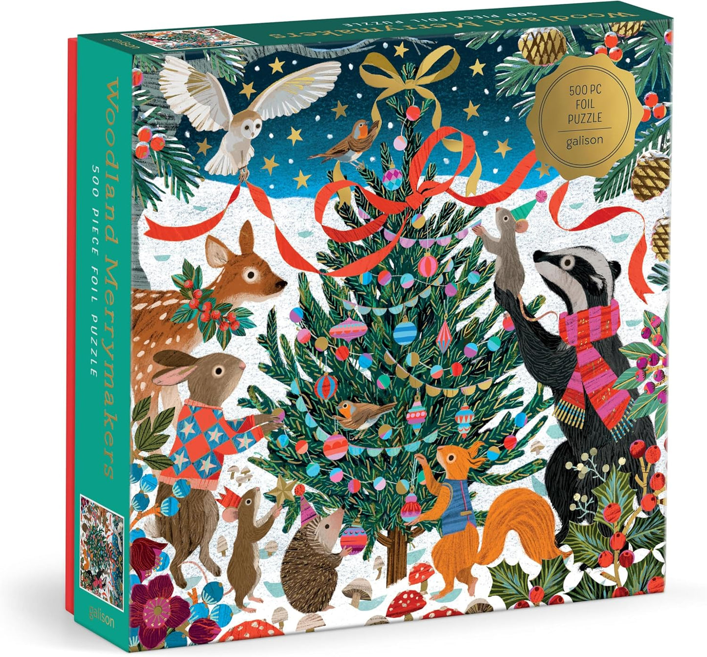 Victoria Ball Woodland Tree Trimming 500 Piece Foil Puzzle