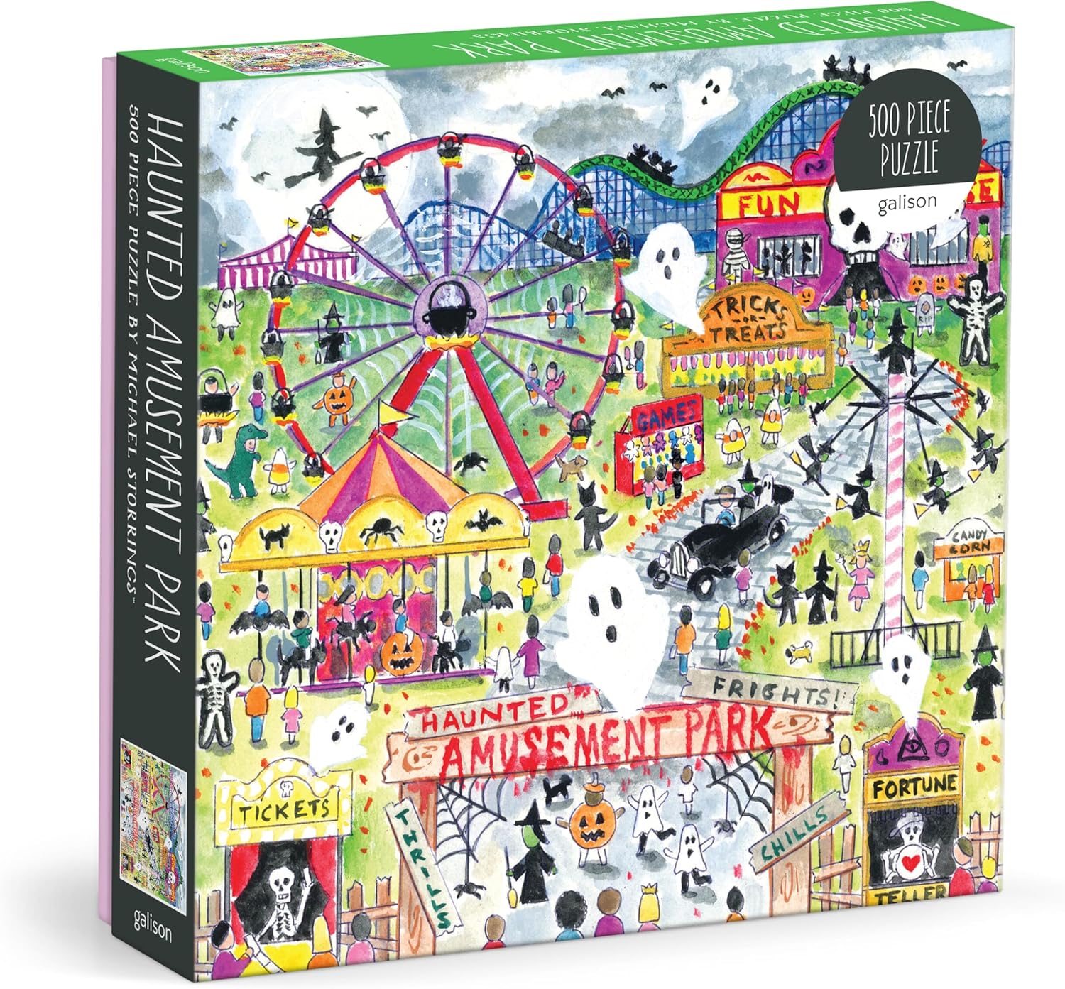 Michael Storrings Haunted Amusement Park 500 Piece Puzzle