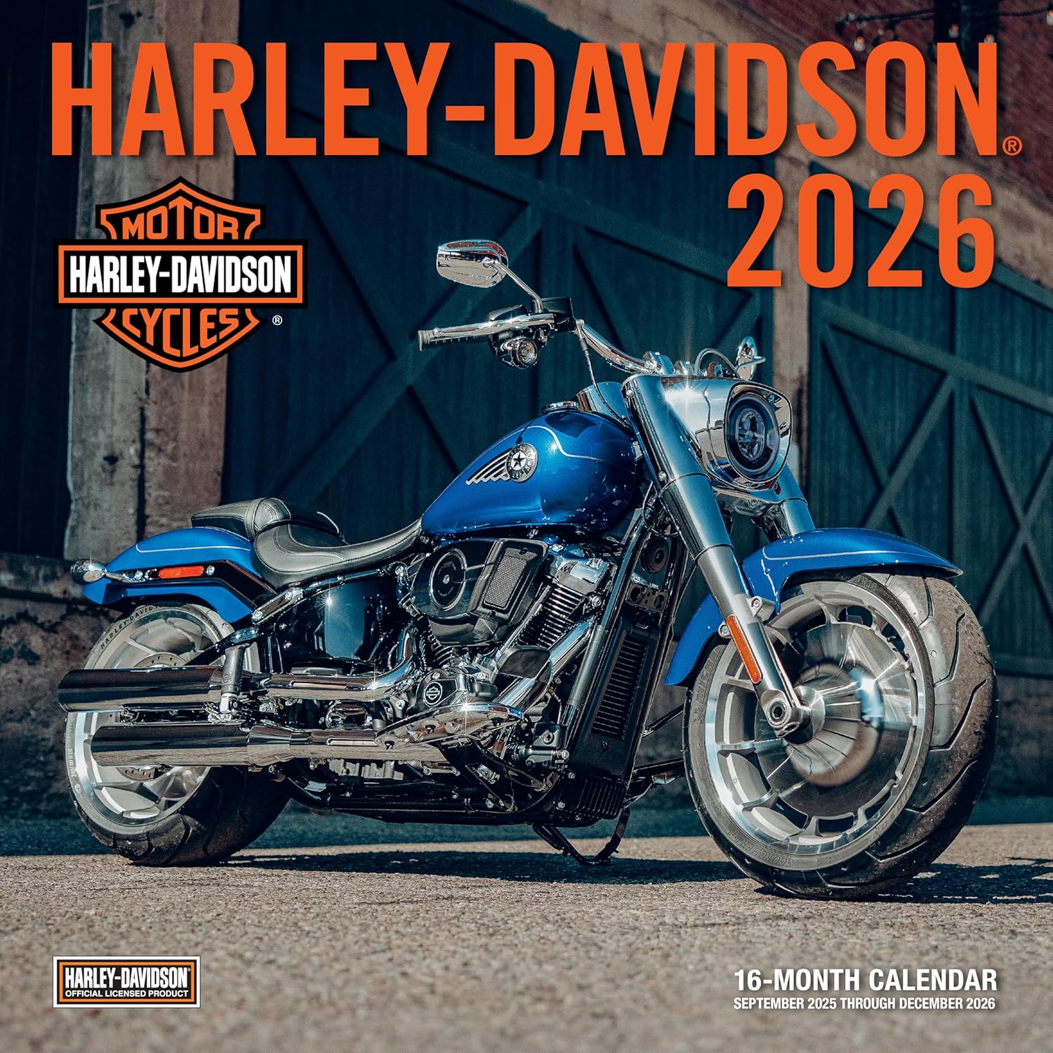 Harley-Davidson 2026 12x12: 16-Month Calendar--September 2025 Through December 2026