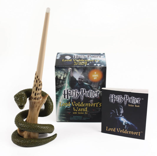 Harry Potter Lord Voldemort's Wand with Sticker Kit [With Book(s) and 8-Inch Light-Up Replica of Lord Voldemort's Wand and Battery]