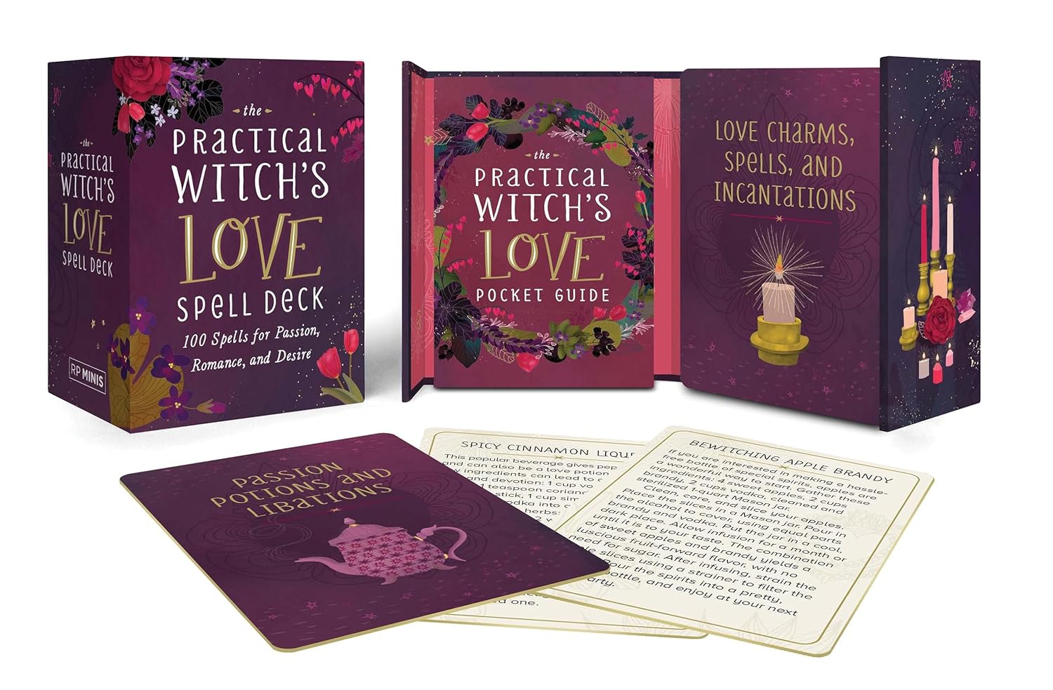 Practical Witch's Love Spell Deck: 100 Spells for Passion, Romance, and Desire