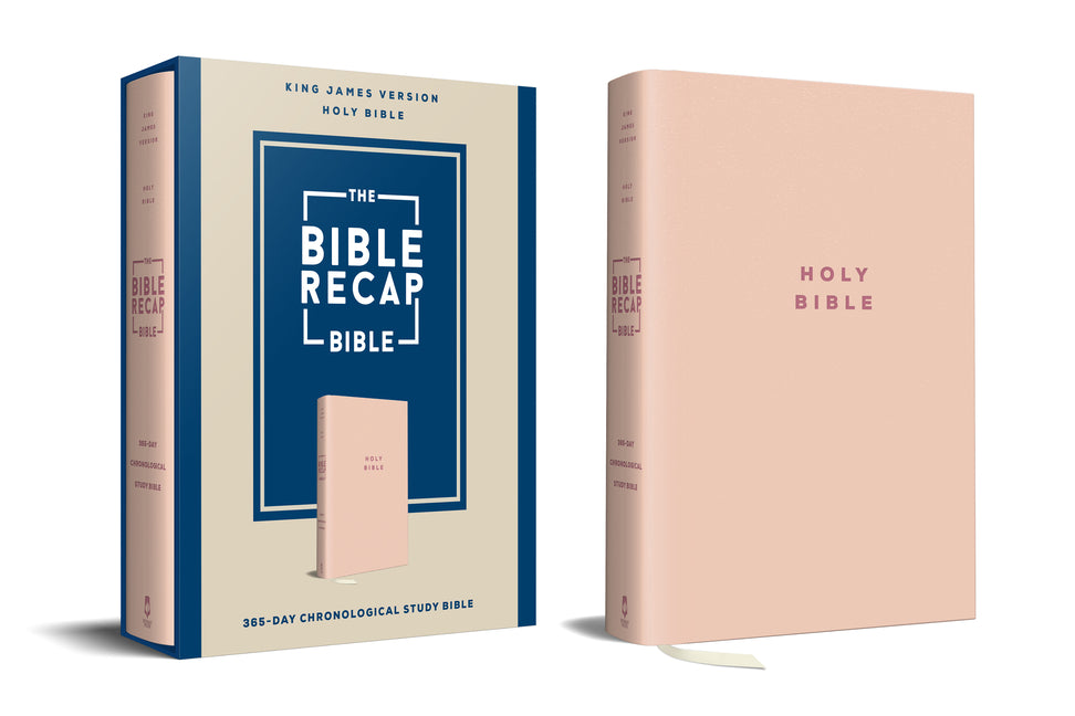 The Bible Recap 365-Day Chronological Study Bible: King James Version--Imitation Leather, Pink