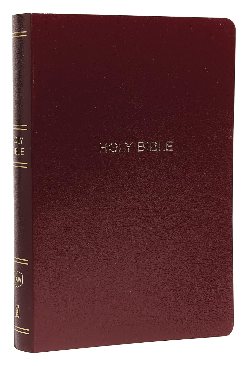 NKJV, Reference Bible, Center-Column Giant Print, Leather-Look, Burgundy, Red Letter Edition, Comfort Print