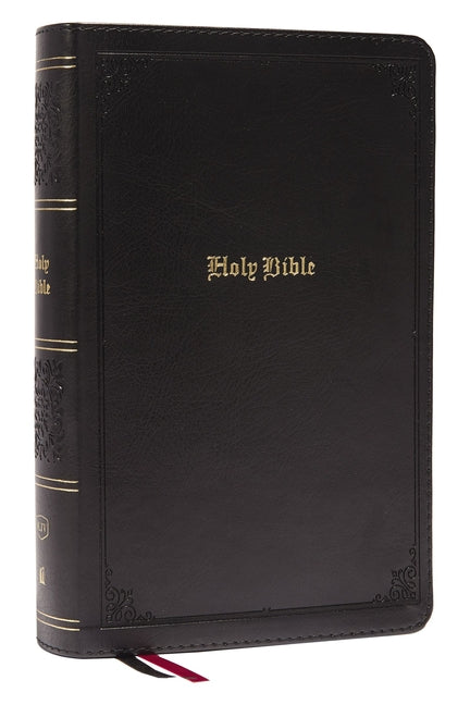 KJV Holy Bible: Large Print Single-Column with 43,000 End-Of-Verse Cross References, Black Leathersoft, Personal Size, Red Letter, Comfort Print: King