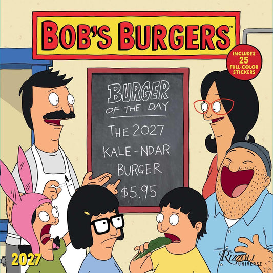 Bob's Burgers 2027 Wall Calendar (Includes Stickers)