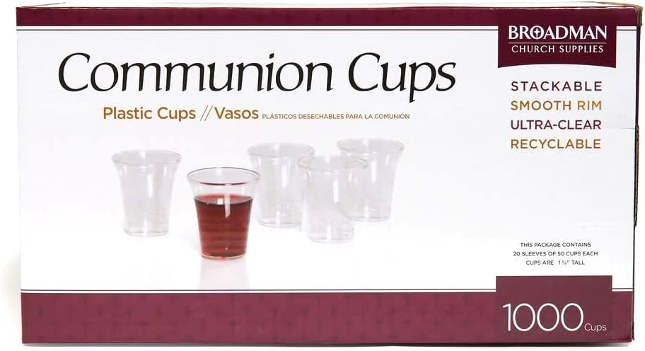 Communion Cups - Plastic Cups (1000 Count Box): Stackable / Smooth Rim / Ultra-Clear / Recyclable