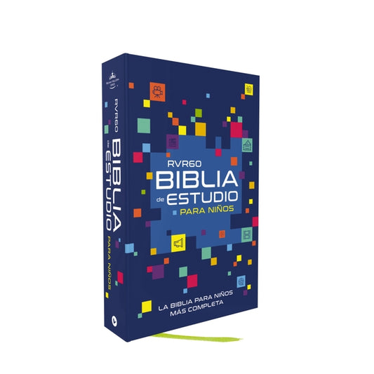 Rvr60 Biblia de Estudio Para Ninos, Tapa Dura: La Biblia Para Ninos Mas Completa