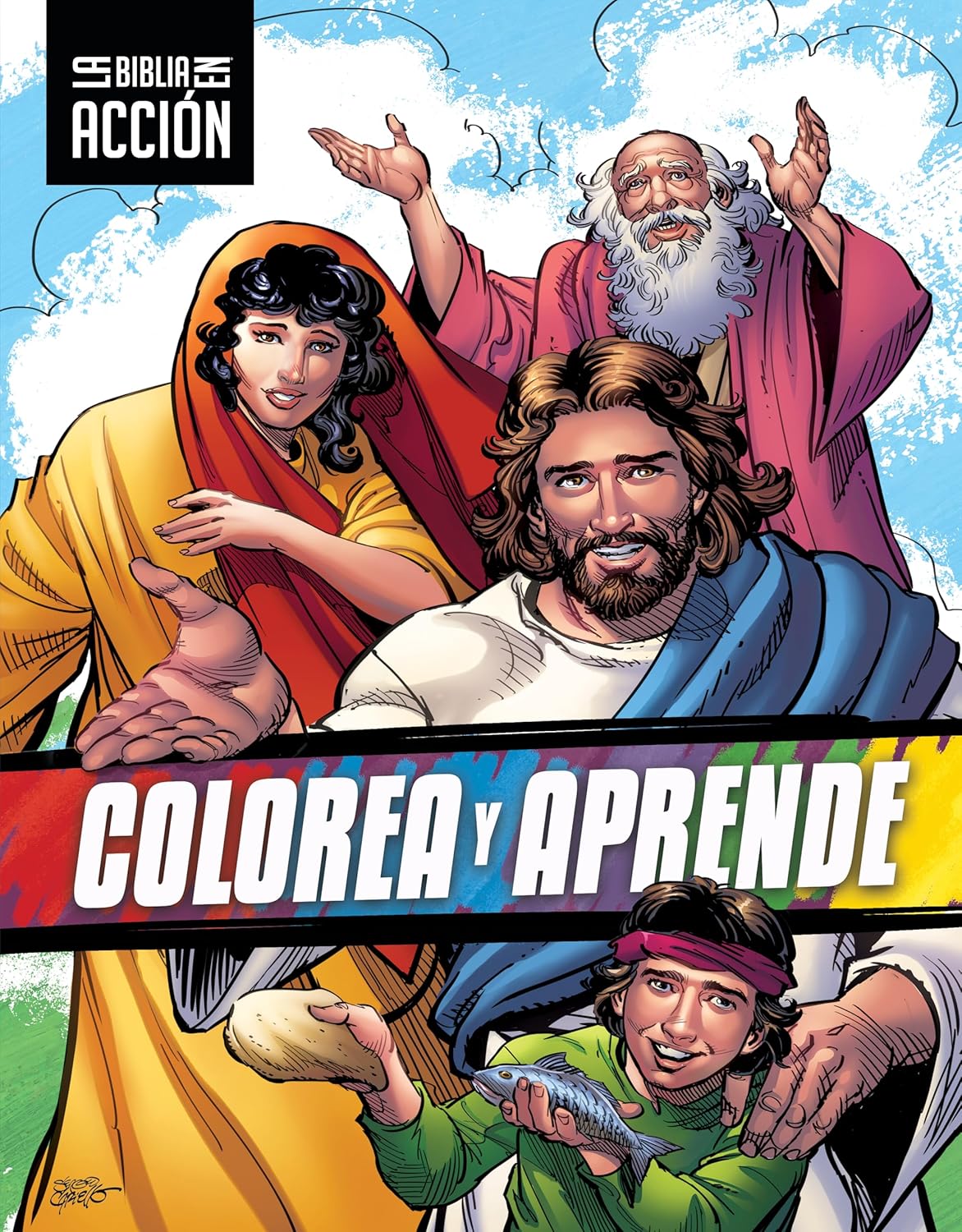 La Biblia En Accion: Colorea Y Aprende (the Action Bible: Color and Learn) (Spanish)