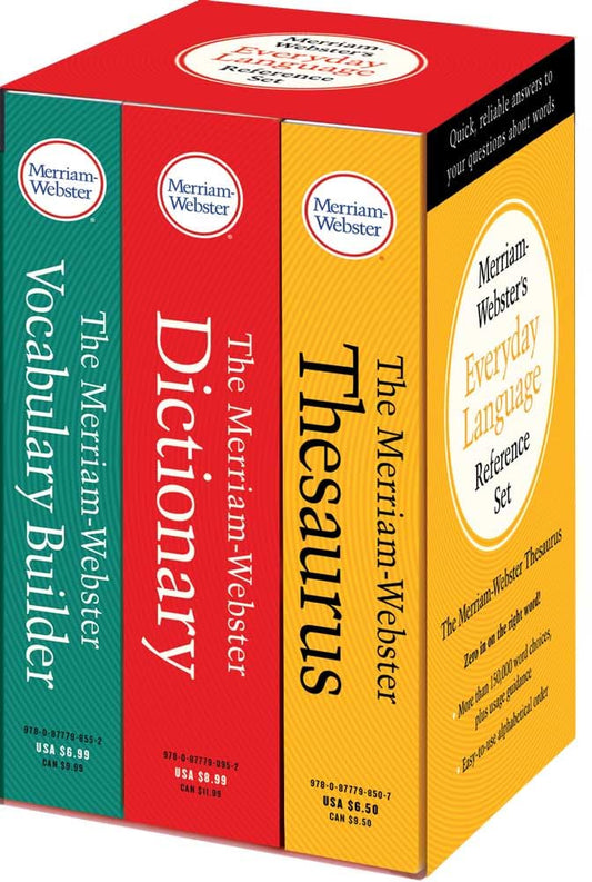 Merriam-Webster's Everyday Language Reference Set: Includes: The Merriam-Webster Dictionary, the Merriam-Webster Thesaurus, and the Merriam-Webster Vo